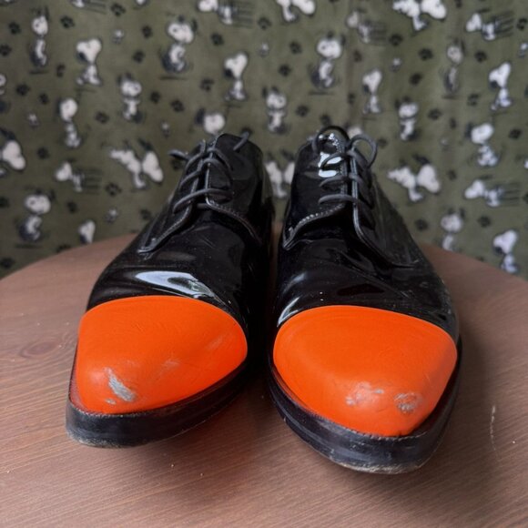 Dsquared2 Orange Toes Derby Leather Shoes - Picture 2 of 10